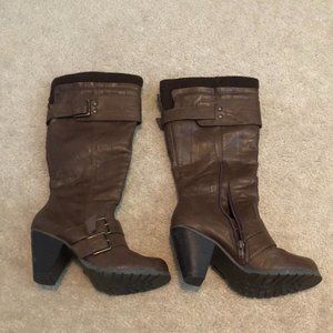 Brown Tall Heel Boots